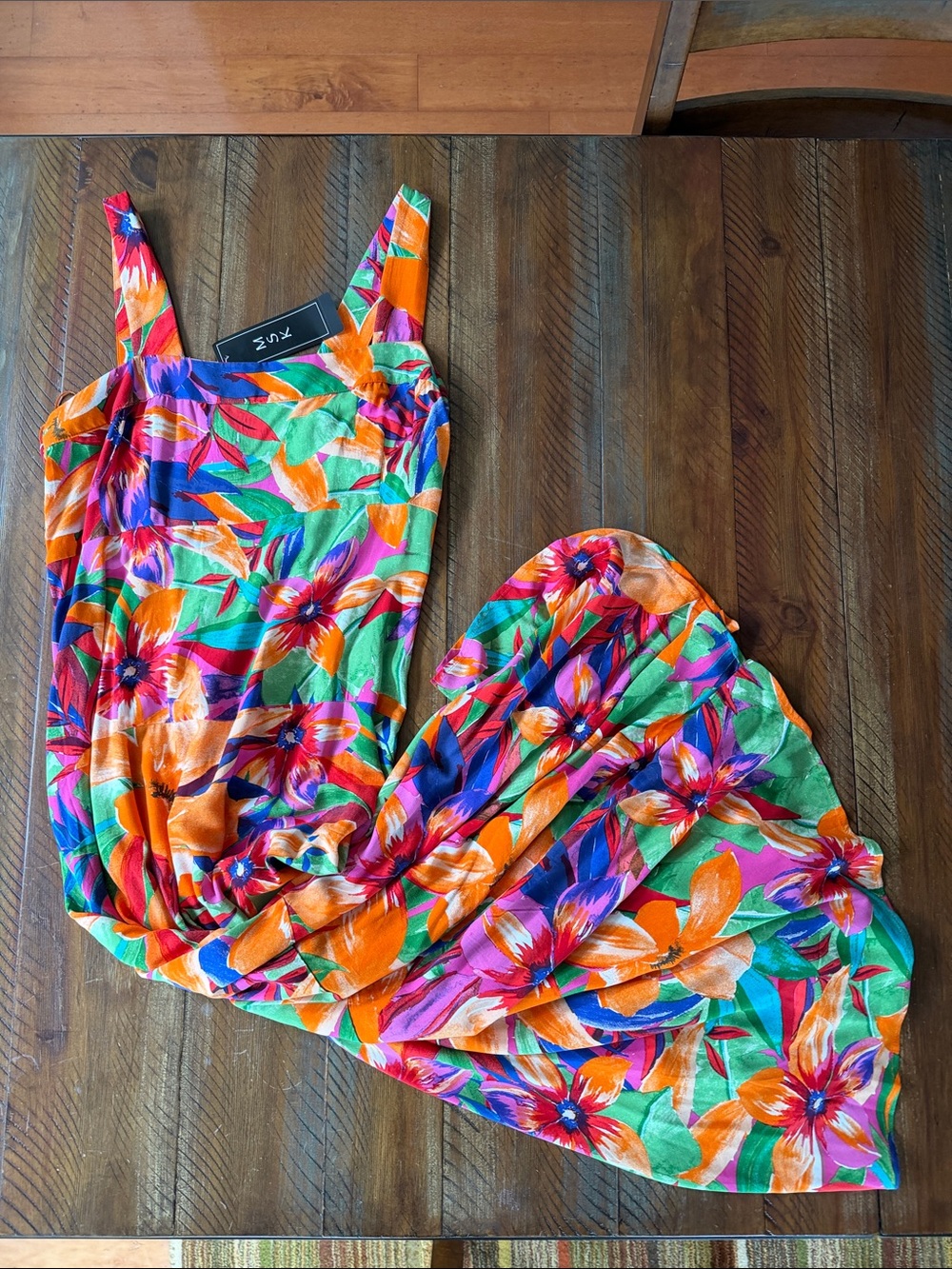 Women’s MSK Tropical Print Maxi Dress Sleeveless New Large NWT - Picture 2 of 9
